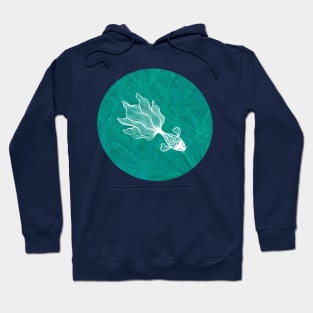 Teal Feathered Betta Fish Hoodie